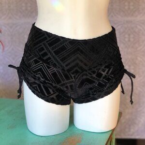 Black Velvet Cinch Shorts - Warrior Within Designs